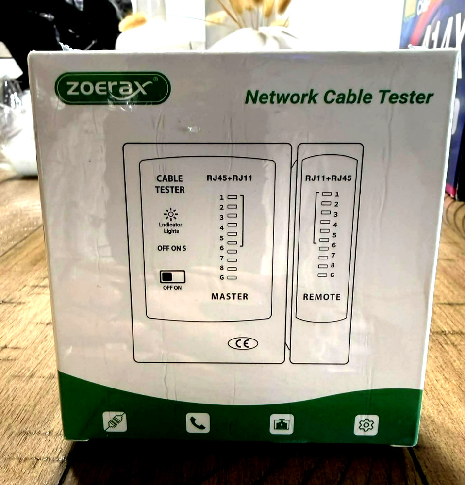 Network Cable Tester RJ45 RJ11 LAN Ethernet Wire Test Tool Kit