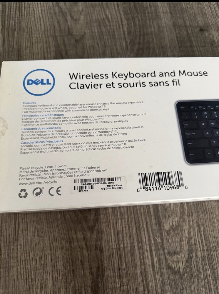 Dell KM714 Wireless QWERTY Keyboard & Mouse Bundle Black