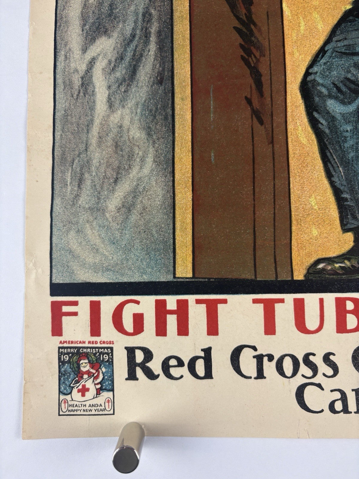 FIGHT TUBERCULOSIS RED CROSS World War 1 Poster (Fine-) 1919 15x20 WWI Bonds 1C