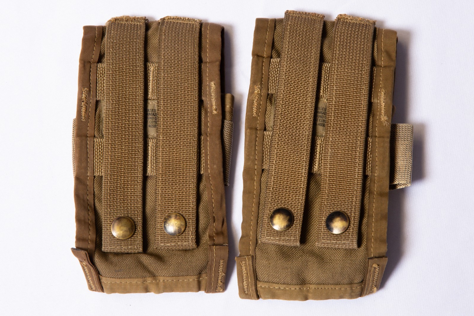 2-PACK USMC MOLLE II 5.56 Double Magazine Pocket Pouch Coyote Brown