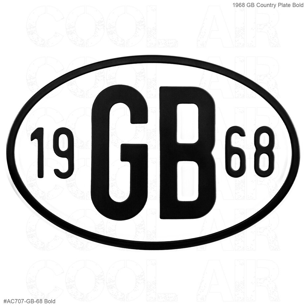 1968 GB Plate Pressed Aluminium