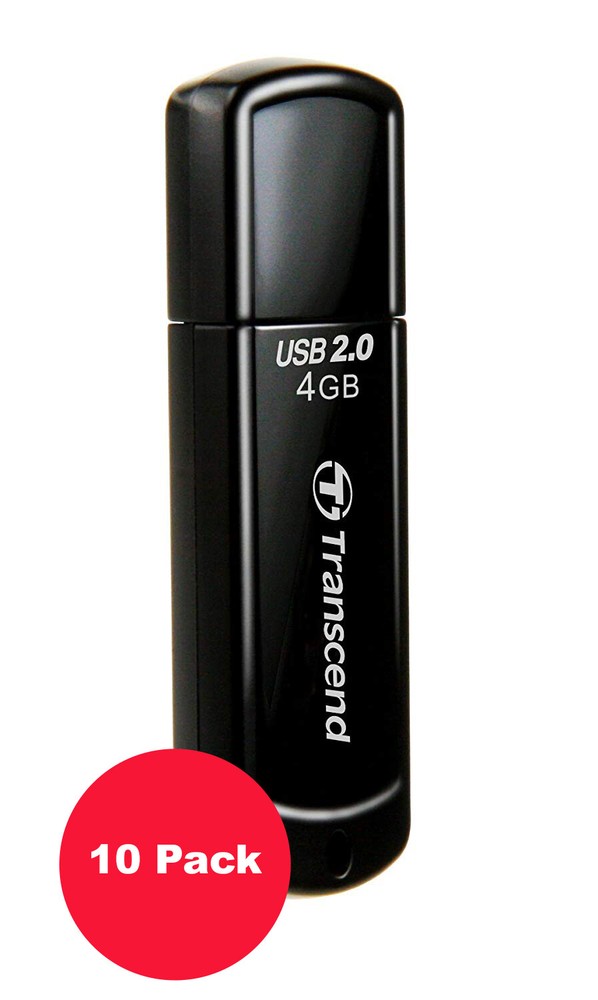 10 Pack Transcend 4GB Jetflash 350 Memory Flash Pen Thumb USB Storage Drive