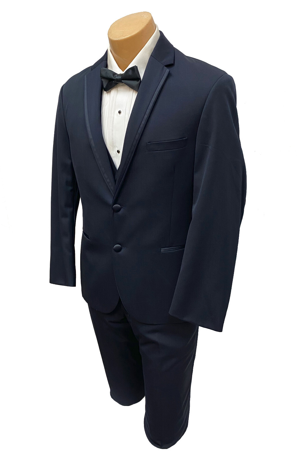 Men's Michael Kors Fantasy Midnight Blue Tuxedo with Pants & Vest 3 Piece Suit
