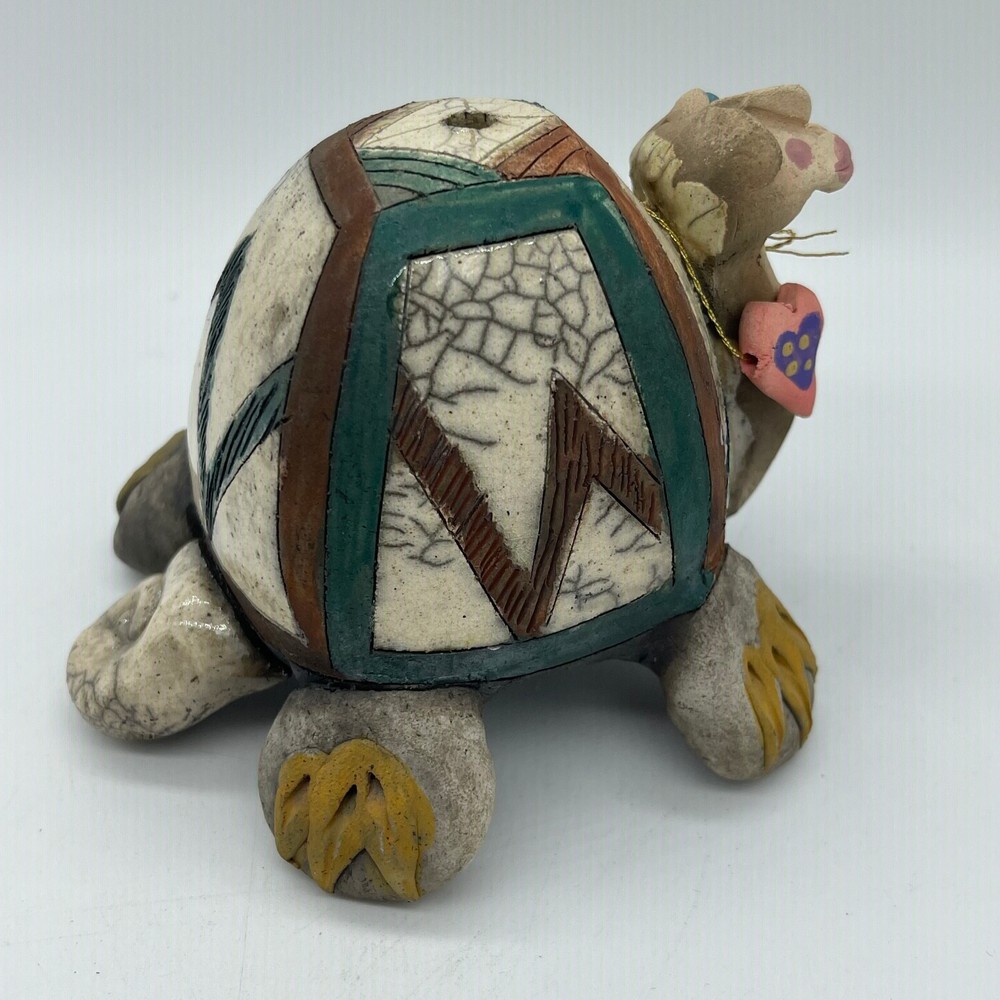 Turtle Ceramic Abstract Sculpture Figurine Statue Signed