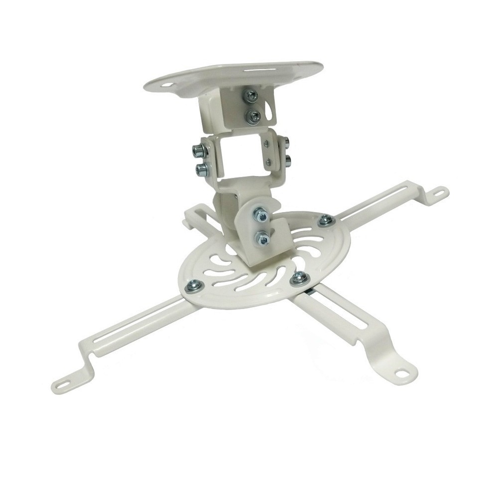 UNIVERSAL PROJECTOR MOUNT SLOPED VAULTED CEILING BRACKET TILT 360° SWIVEL WHITE