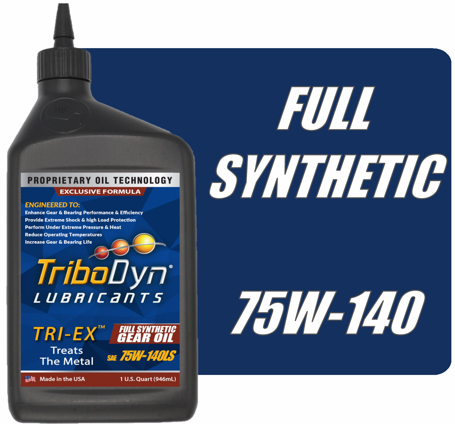 TriboDyn Synthetic 75W140 Gear Oil with Limited Slip Differential Additive