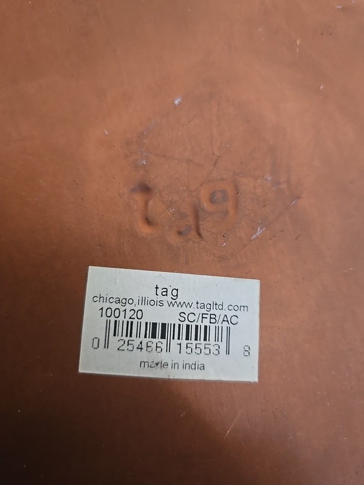 Solid Copper TAG 15x8 Vase Ribbed Design