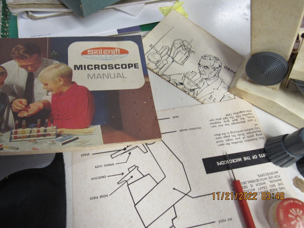 Vintage 1963 Skilcraft Microscope