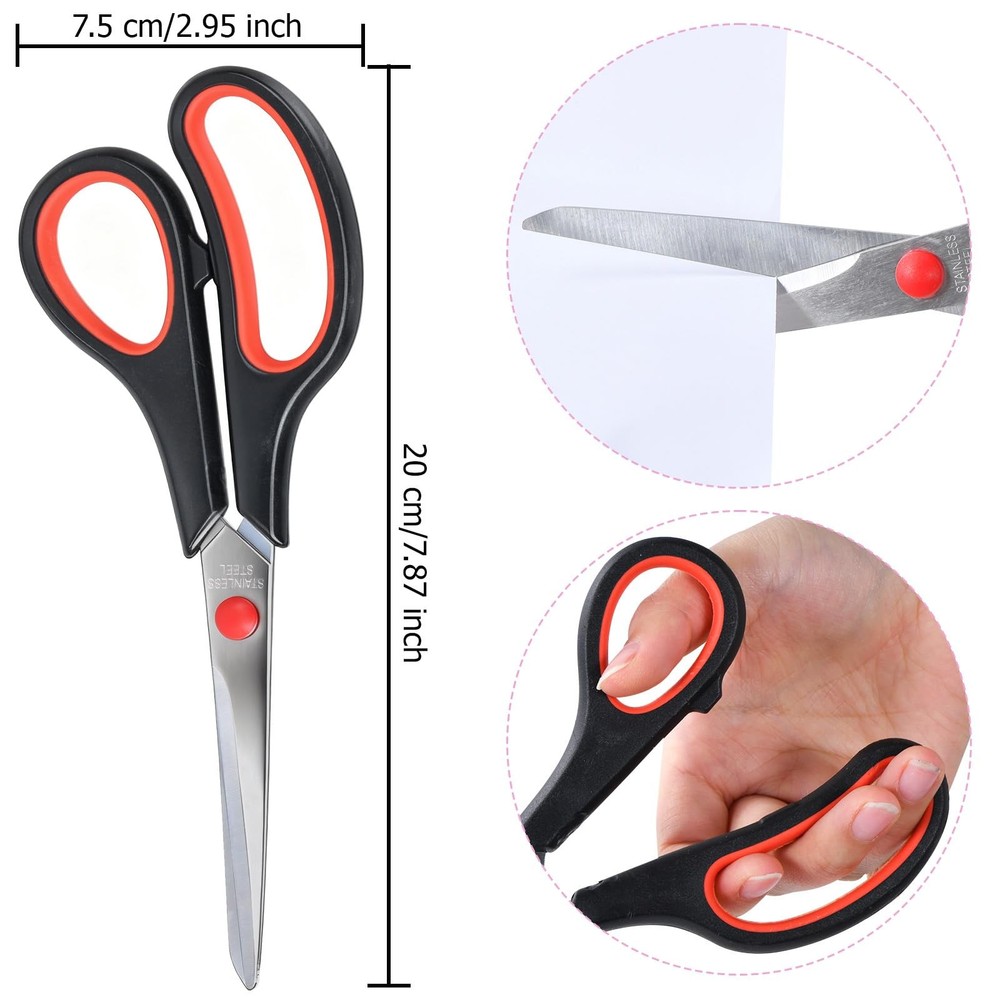 36 Packs Sewing Craft Scissors Bulk,8" All Purpose Sharp Sewing Craft Shears ...