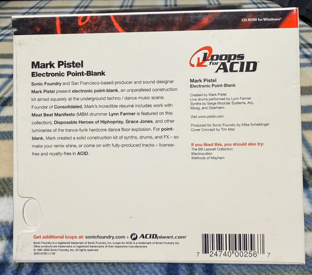 Sonic Foundry - Mark Pistel - electronic point blank - Techno Sampling CD