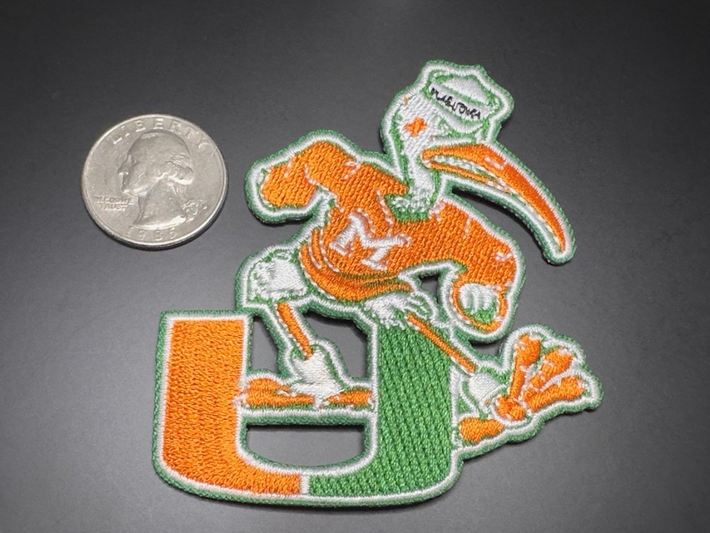 Miami Hurricanes Embroidered Iron On Patch
