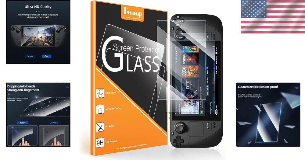 2 Pack Ultra-Thin 9H Tempered Glass for Steam Deck - Perfect Protection Solution