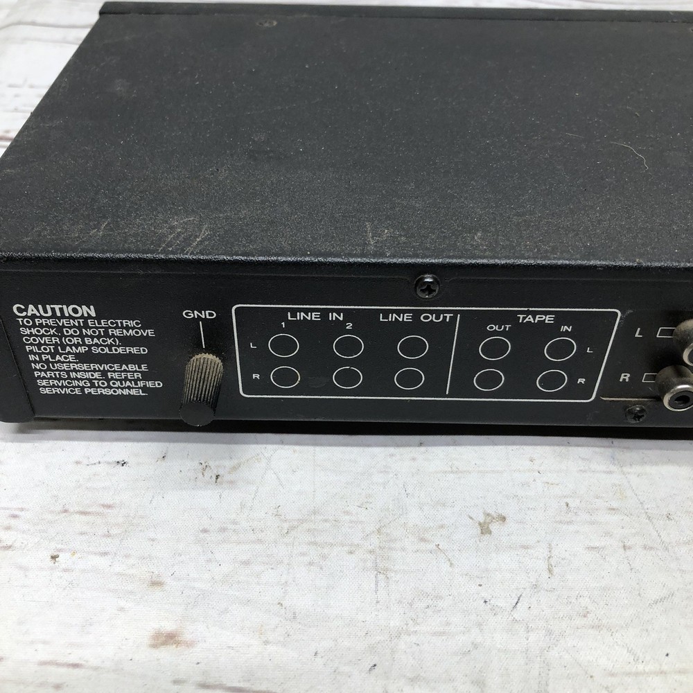 TEAC EQA-10 Stereo Graphic Equalizer Missing Some Knobs Power On UNTESTED READ!