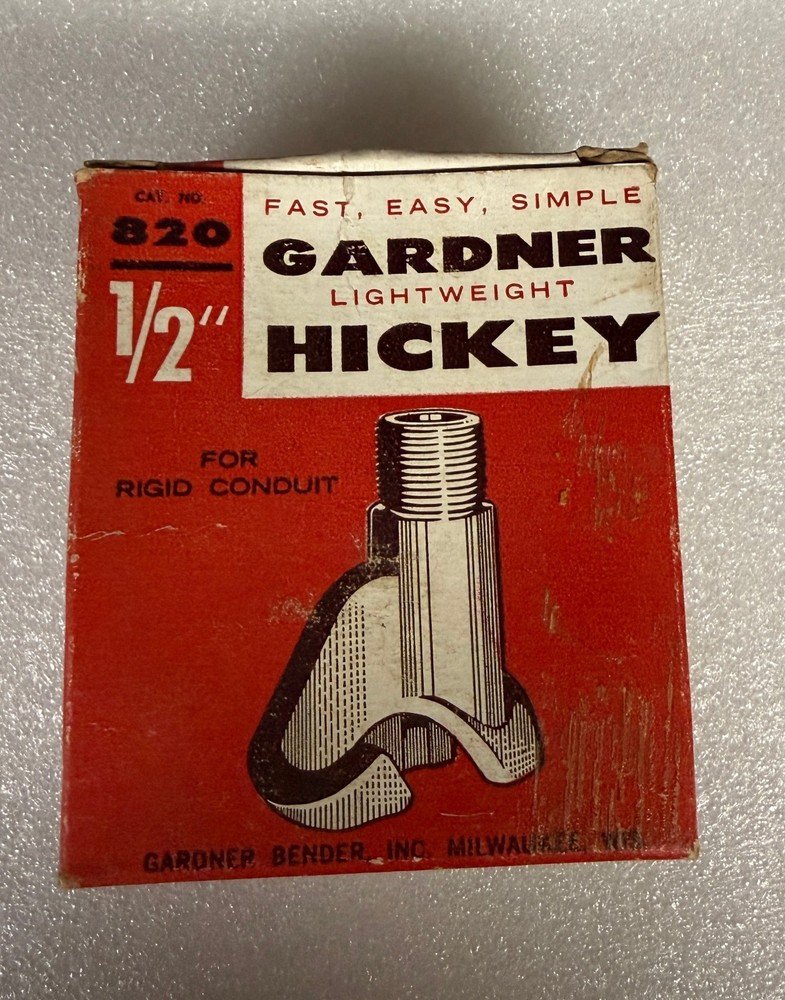 Gardner 820 1/2" Hickey NOS