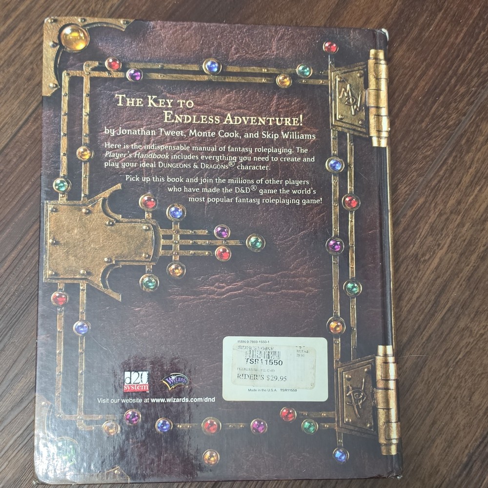 D&D Dungeons & Dragons Player's Handbook 3E