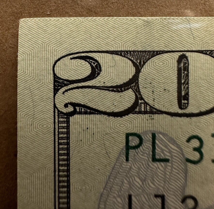 $20 BILL INK SMEARS RARE