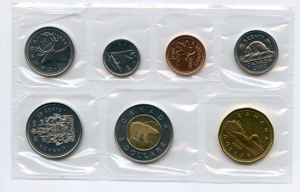 2000 Canada Uncirculated 7-Coin Mint Set Canadian - JP764