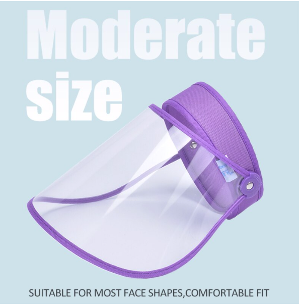 Reusable Face Shield Adjustable Flip Up Visor Whole Face Clear Dust Visor 2 PCS