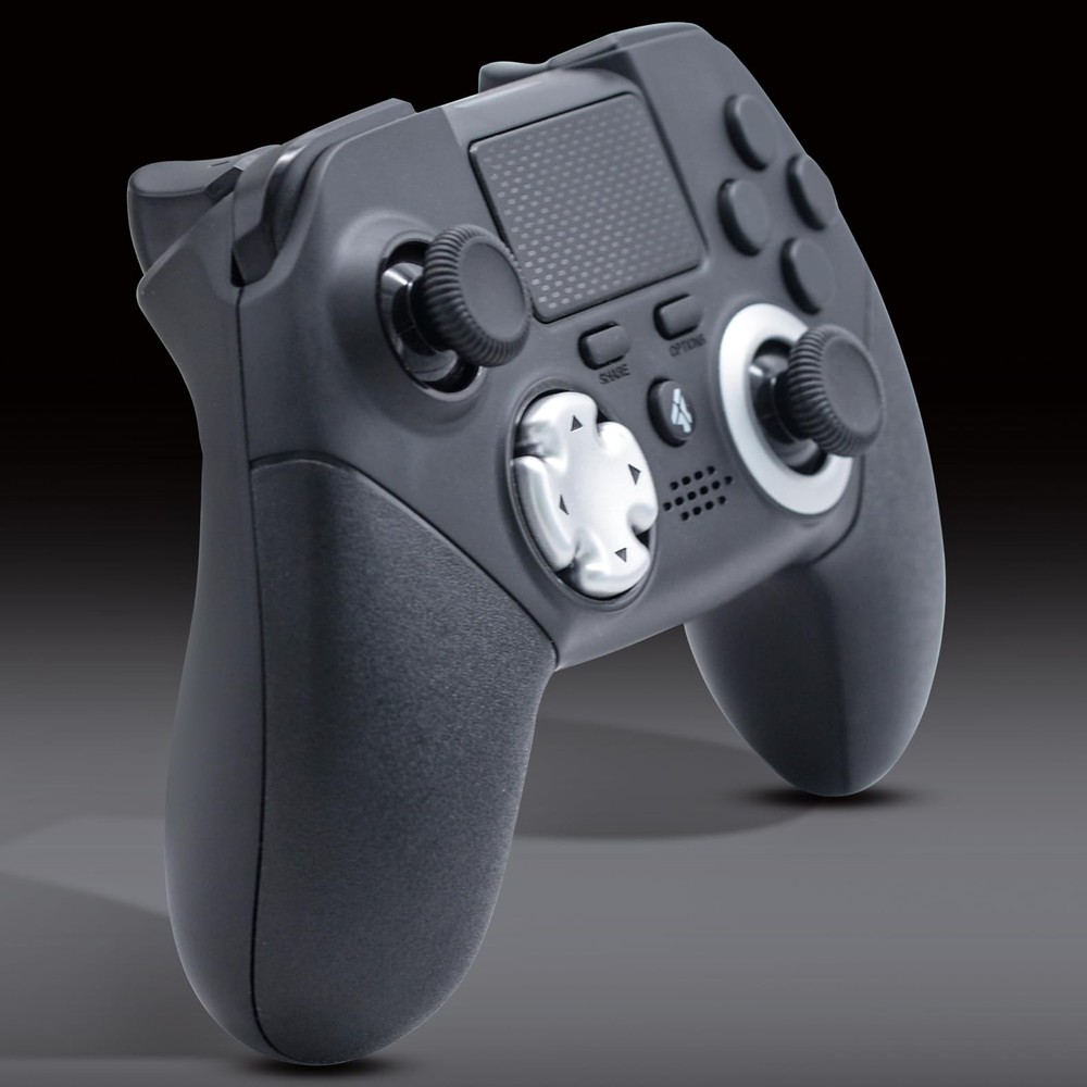 Aieloar Wireless Elite Controller for PS4, Modded Game with Black