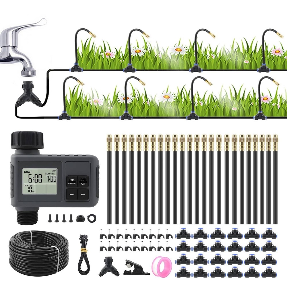 100FT Smart Drip Irrigation System with Water Timer – Automatic Garden Wat