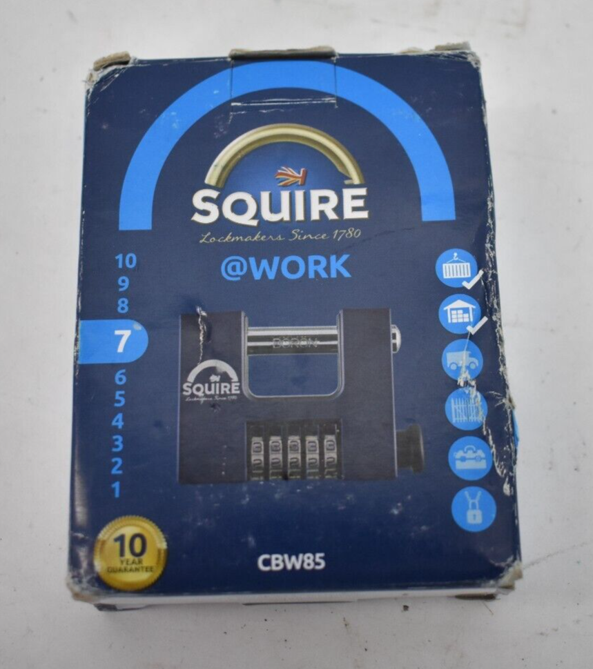 Squire CBW85 Recordable Shutter Lock Security Combination Padlock 83 mm Blue