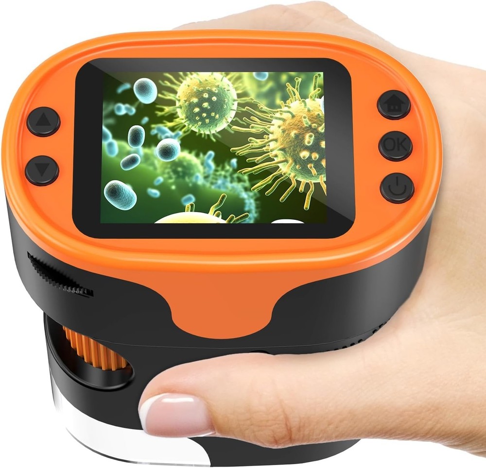 Kids' Educational Microscope - 1000X, Rechargeable & Includes EVA Case & Slides