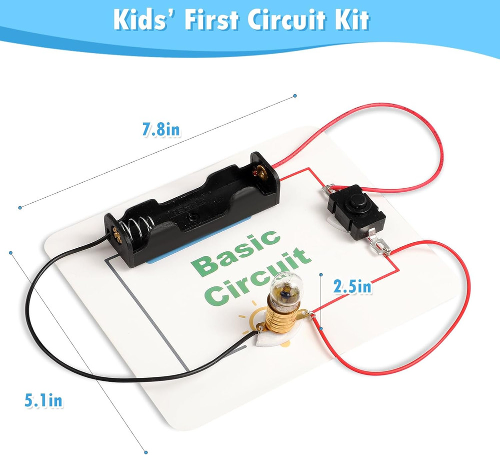 12 Bulk Electric Circuit Kit for Kids Age 8-12, Basic Circuits Science Light Bul