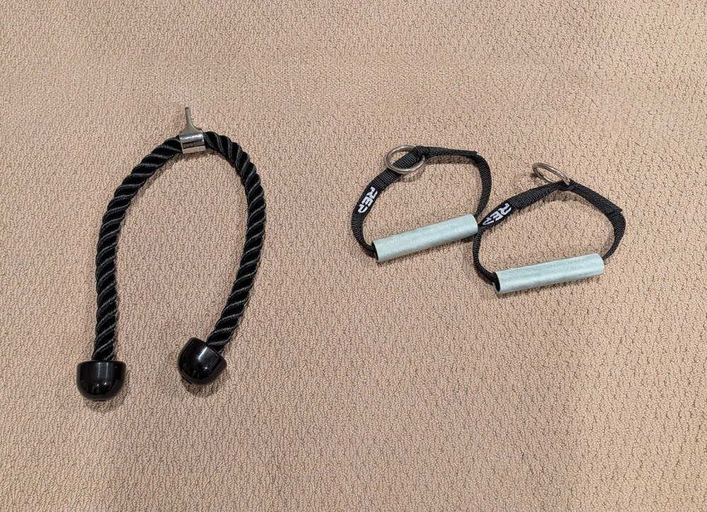 REP Tricep Rope / D-Handles NEW Gym Rack Cable Machine Accessories Bundle