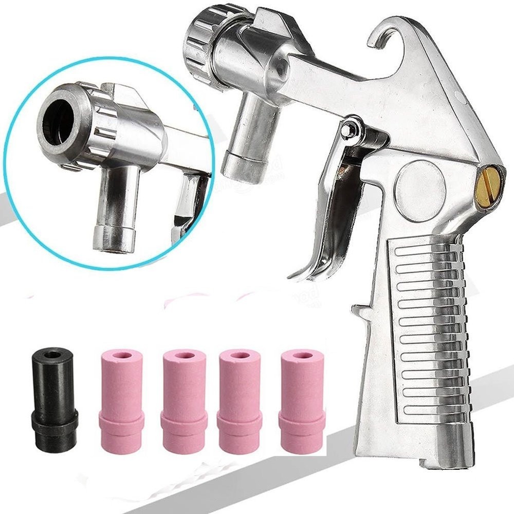 Sand Blaster Kit Blasting Sandblaster Siphon Feed Nozzle Rust Remove Abrasive...
