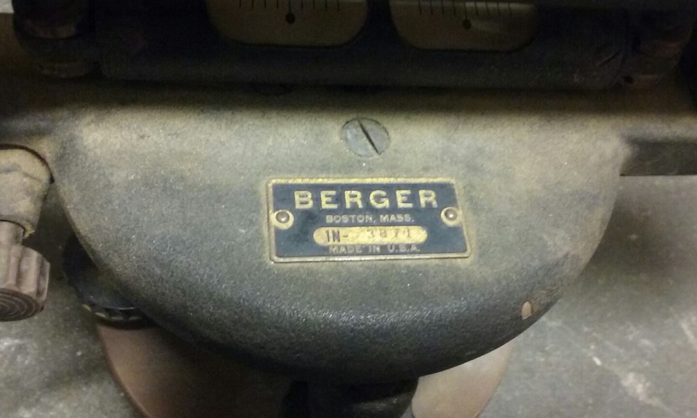 Vintage Berger Engineering Instruments Surveying Transit-Level , Boston Mass