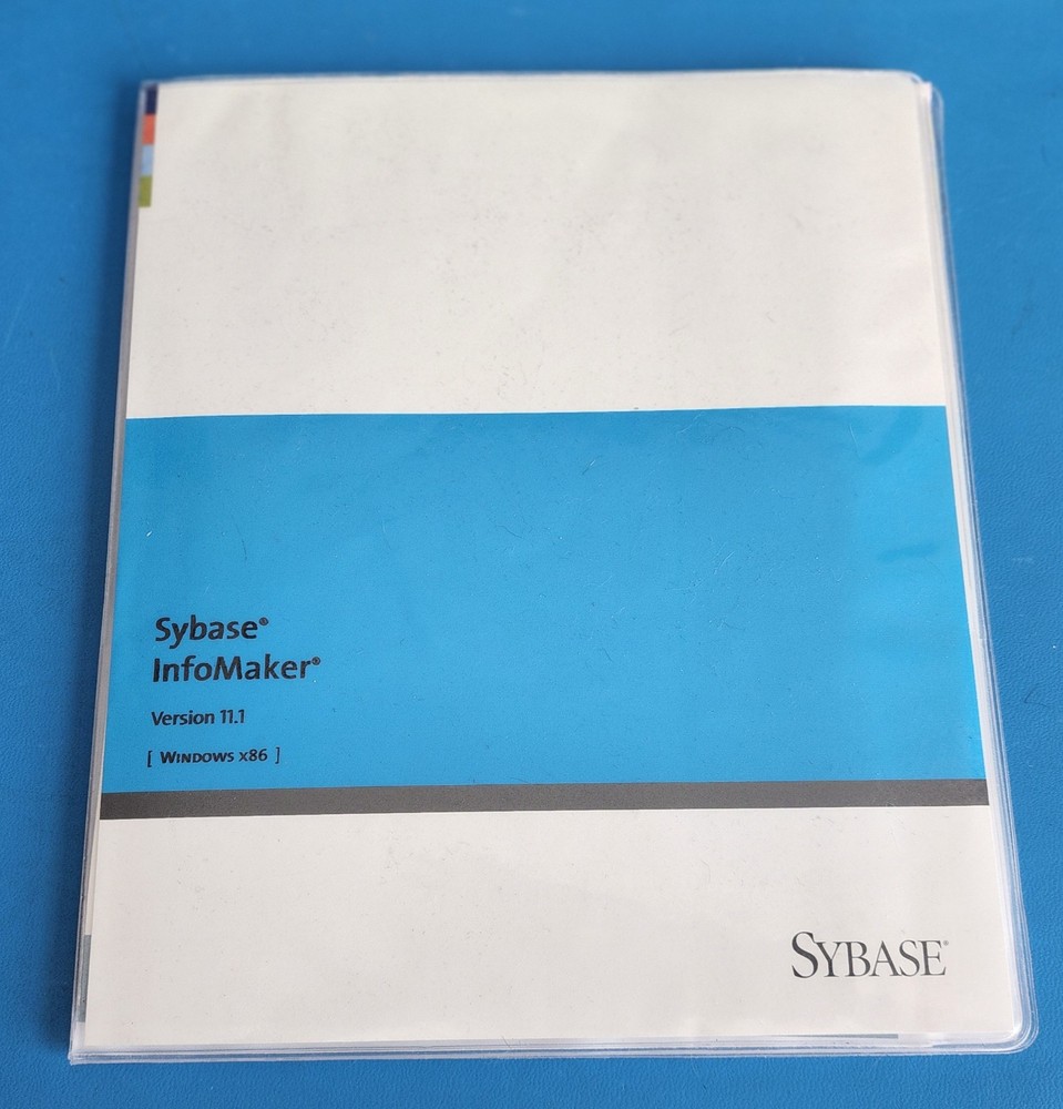 Sybase InfoMaker Version 11.1 Windows x86 3 CDs, InfoMaker 11.1, Getting Started