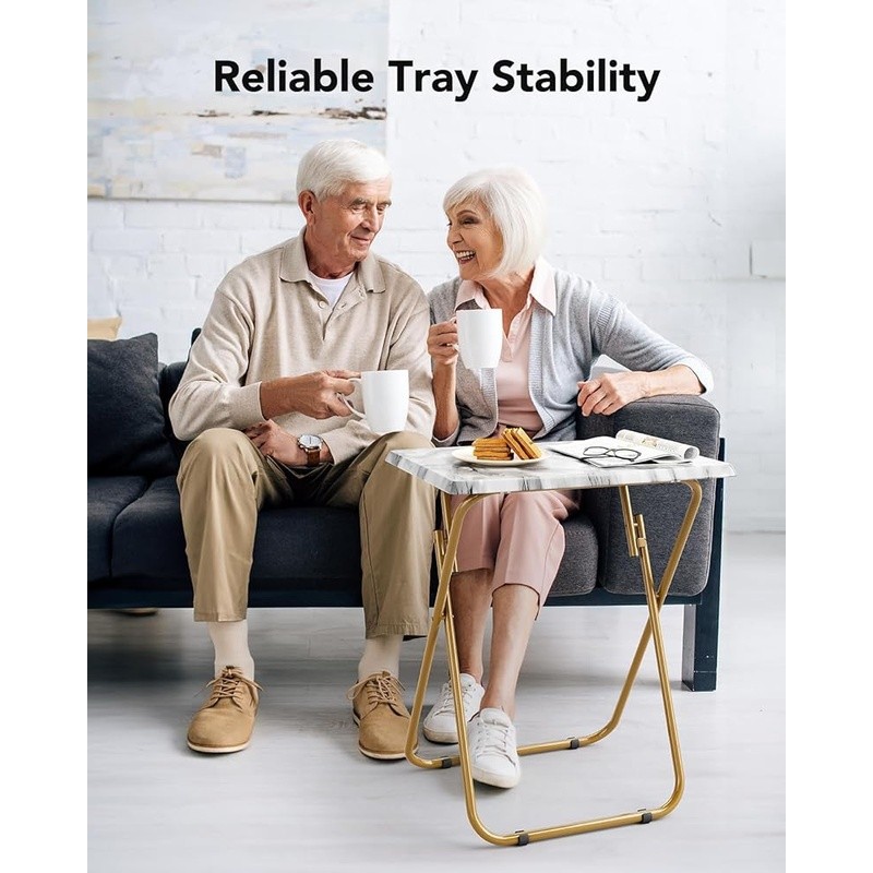 Multifunctional TV Tray Table Folding Snack End Table Space Saving Easy Clean US