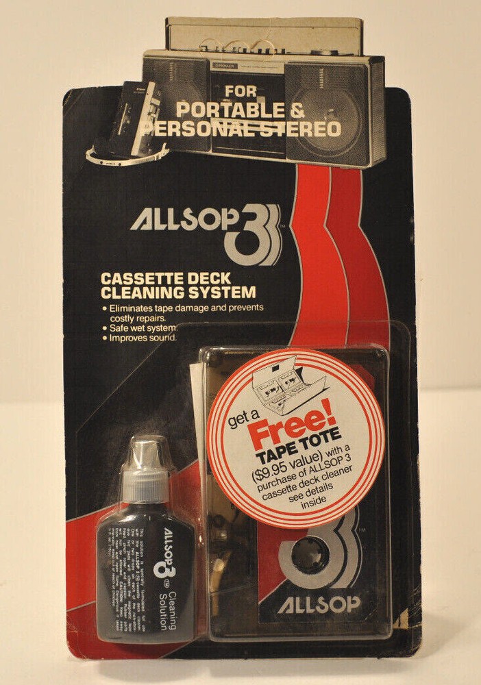 Allsop3 Cassette Deck Cleaning System BOOM BOX - NEW
