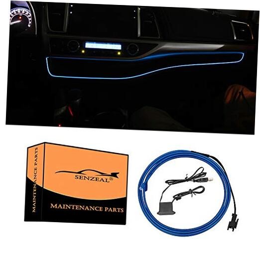 1M/39Inch Car LED Strip Light, Neon Panel Gap String Strip Light Interior Blue