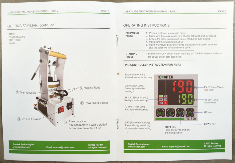 Rositek Dab Press Manual Press 2 Ton