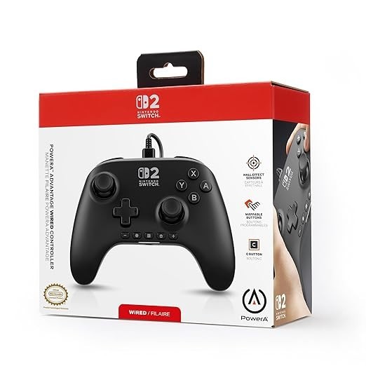 Genuine PowerA Advantage Wired Controller for Nintendo Switch 2 - Black NEW