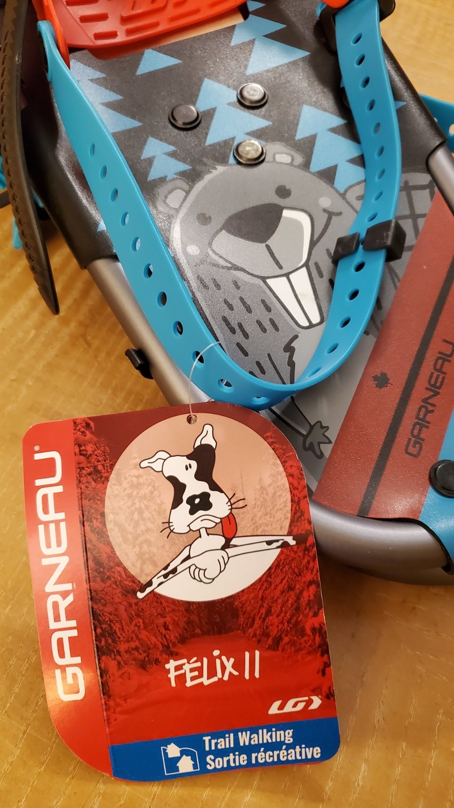 Louis Garneau Felix II 717 Children's Snowshoes 30-80lbs Black/Red