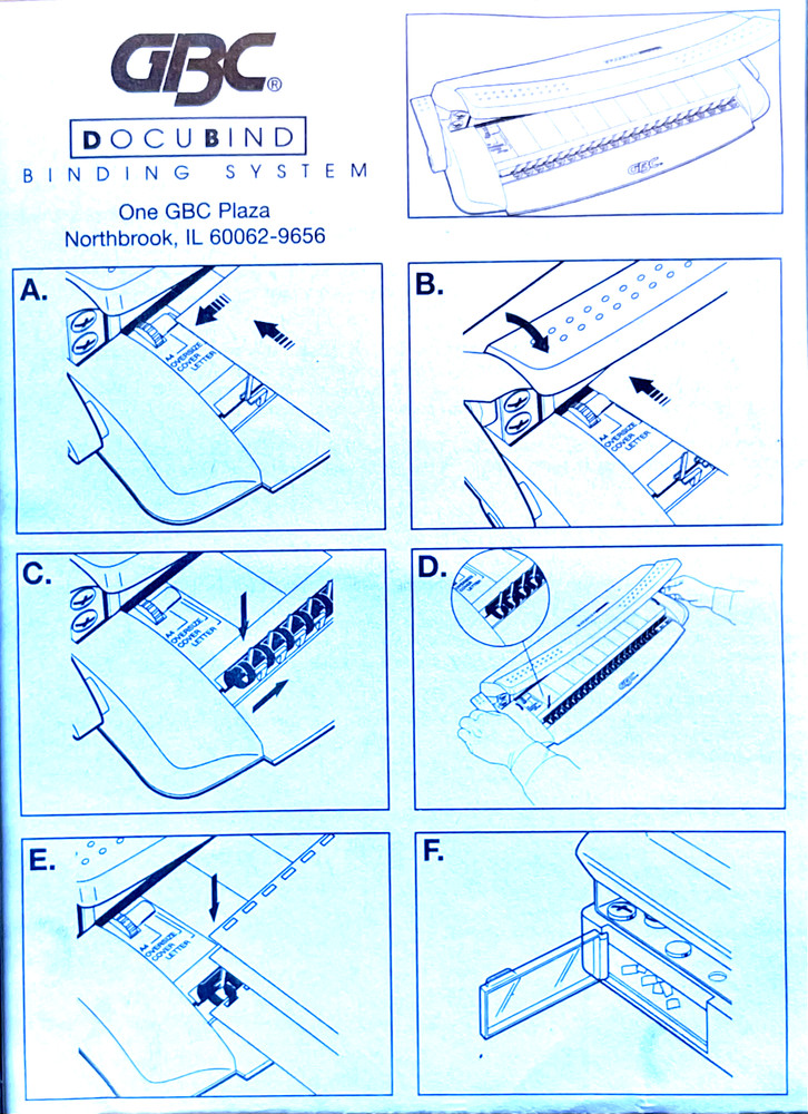 GBC Docubind Personal Presentation Binding System Machine ~ CombBIND ~ #7704100
