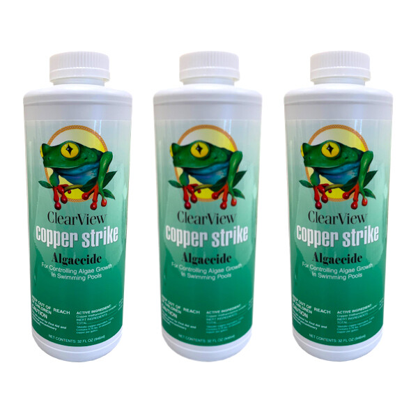 ClearView Copper Strike Algaecide 32 oz - 3 Pack