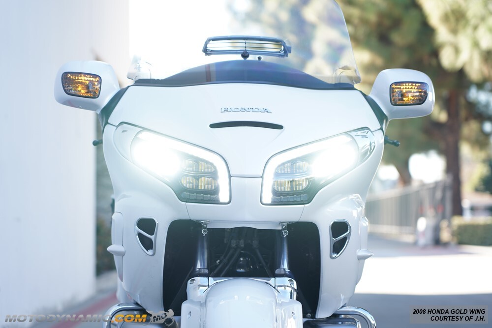 Full LED Projector Head Light + DRL Switchback Signals For Honda Gold Wing 01-17