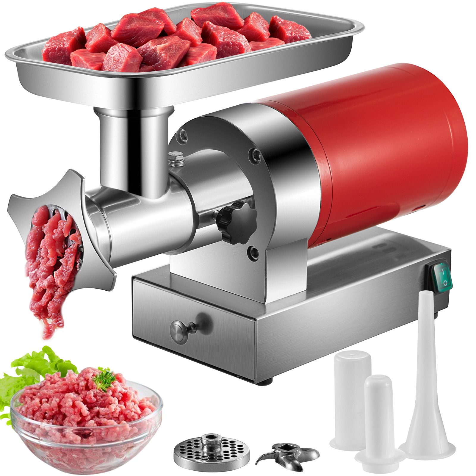 Commercial Meat Grinder Electric 660lbs/h 1.5HP Sausage Stuff Meat Mincer