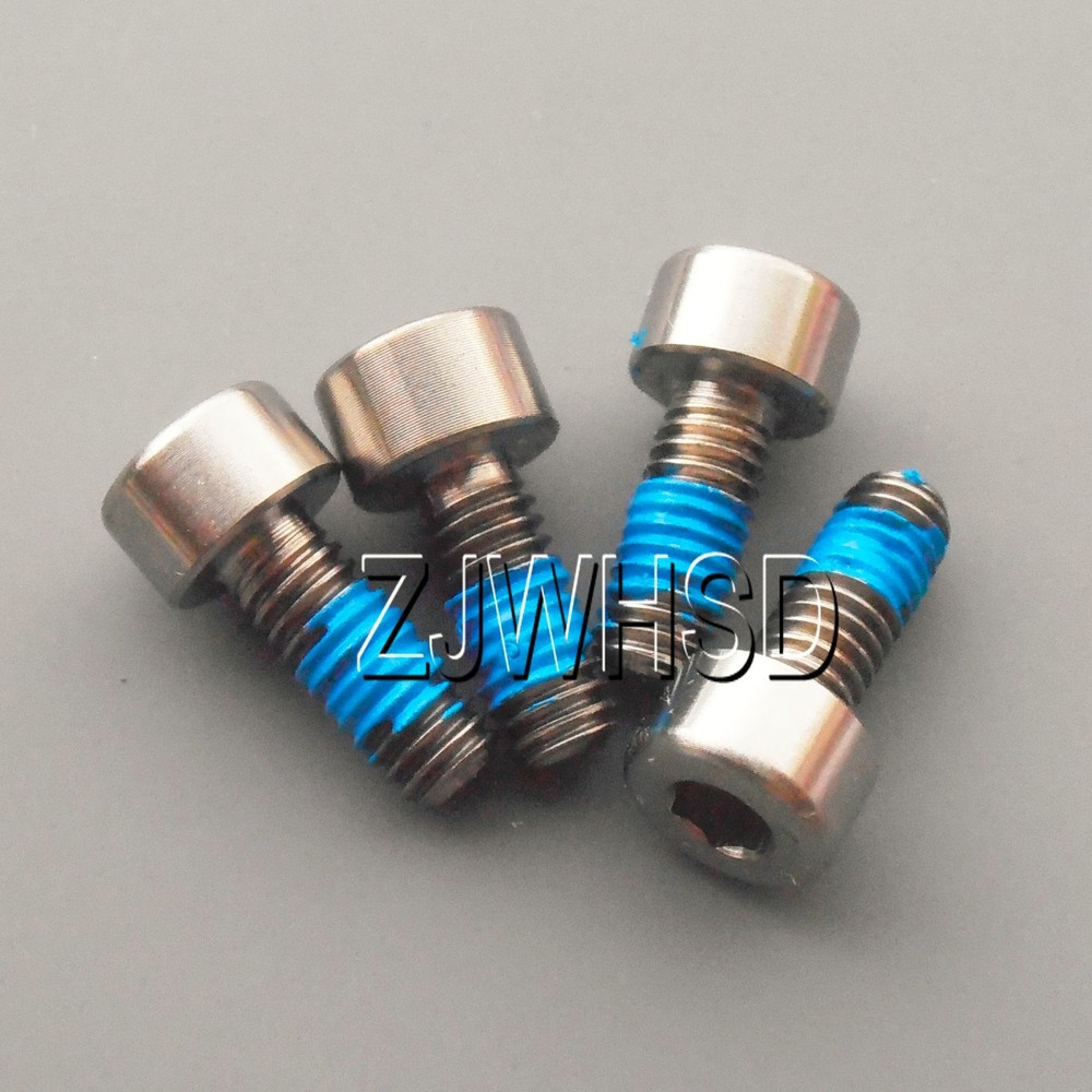4pcs M4 x 10 Ti Titanium Screw Bolt Allen hex Socket Cap head with ThreadLocker