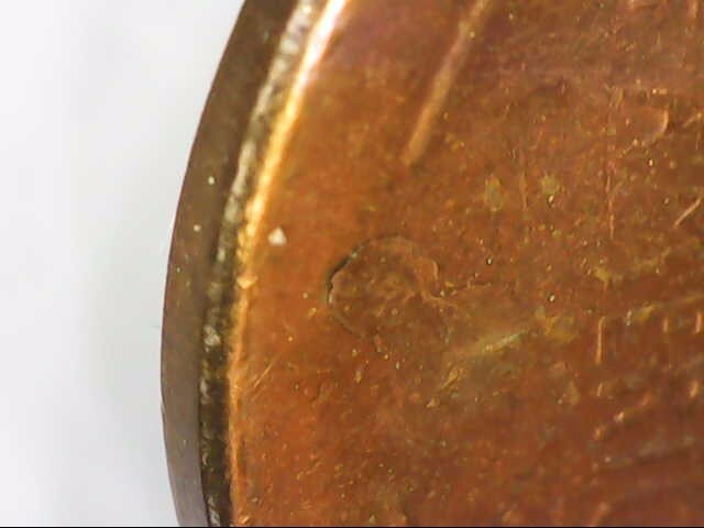1956 D Lincoln cent retained lamination error rev.- BU RD !!