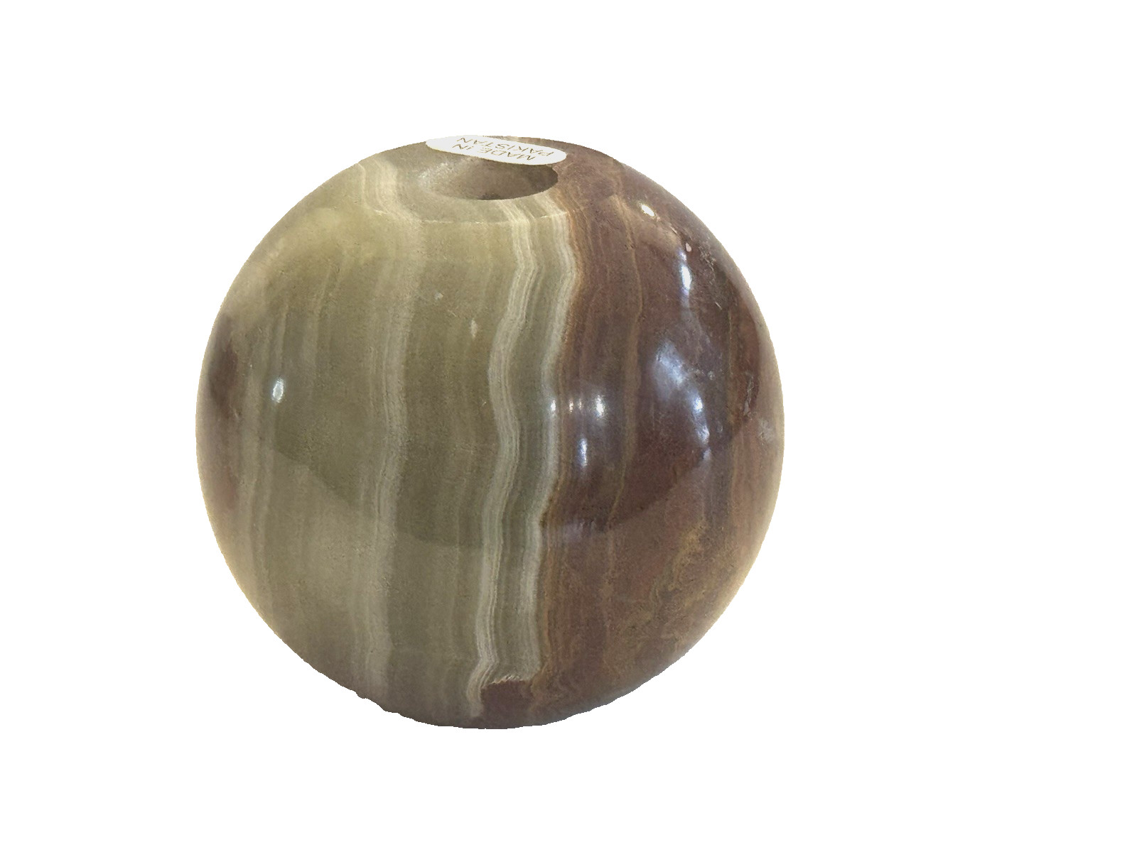 NEW OLD STOCK~ 2.5" dia Onyx Ball Lamp Spacer Break lamp part-Med Green