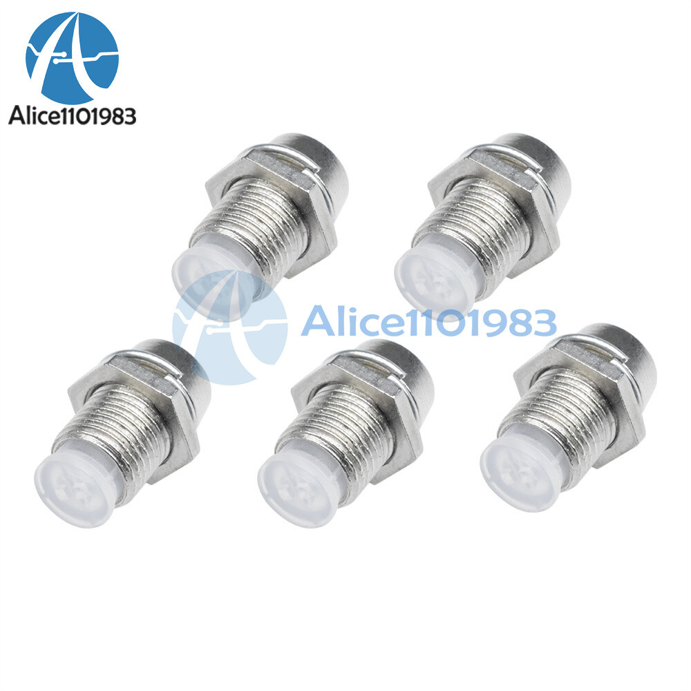 10 x 5MM Chrome Metal Silver Bezel LED Holder Panel Display Mount Base Rubber