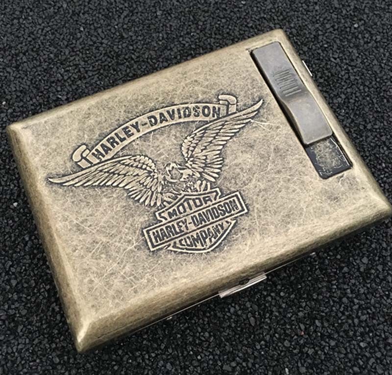 HARLEY - DAVIDSON Lighter cigarette case for 20 cigarettes pack