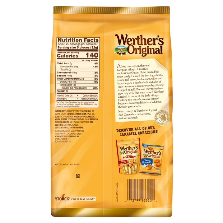 Werther's Original Soft Caramel Candy, 25 oz