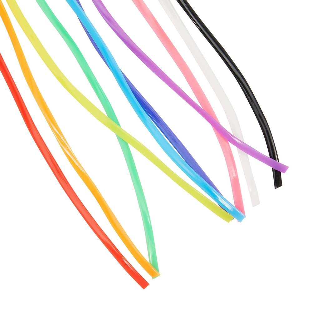 Juvale Lanyard String Kit - Neon Plastic Lacing Cord & Gimp Rainbow