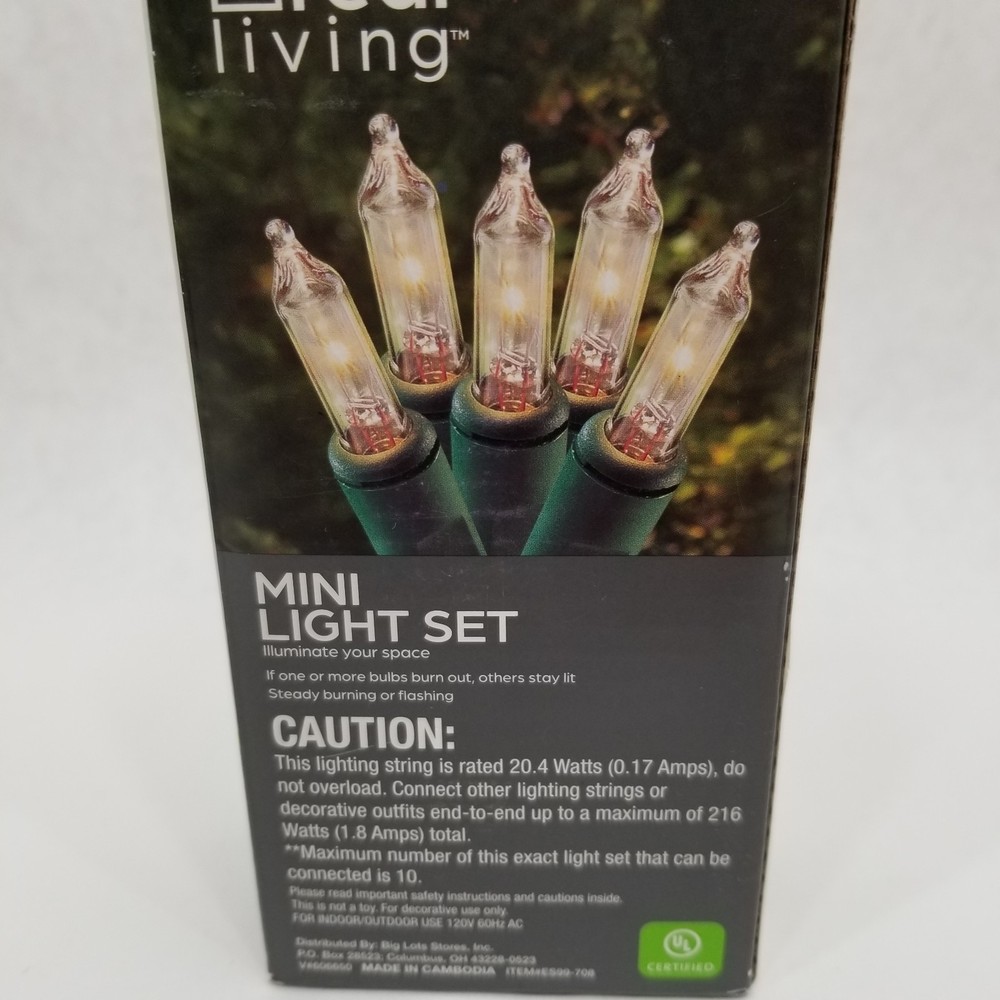 real living mini light set 50 count new.
