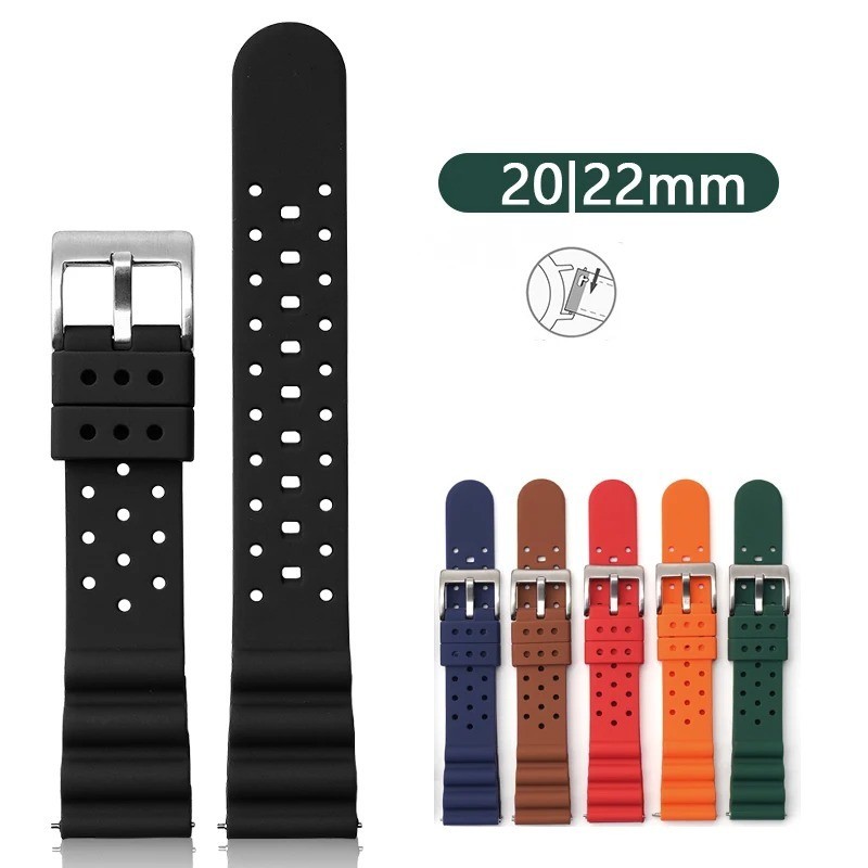 Silicone Watch Band Divers Style Replacement Strap Rubber Replace Bracelet